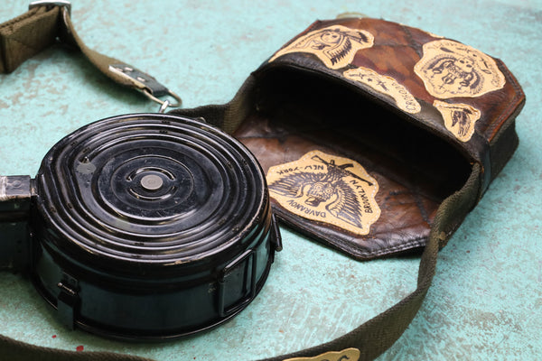 Leather Drum Mag Carriers "Tattoo" Edition