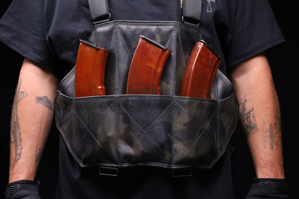 3 Cell Chestrig Distressed "Camo Leather"