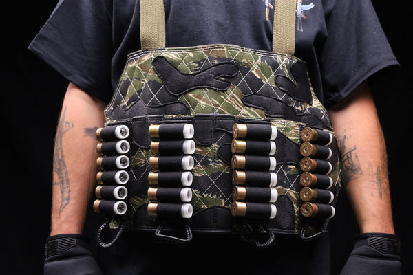 4 Cell x Shotgun Chestrig "Leather Tigerstripe"