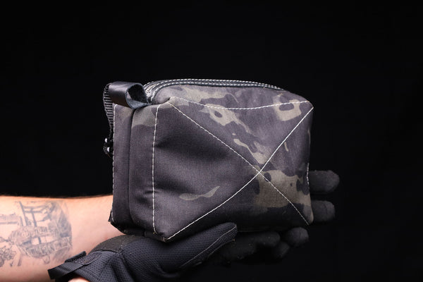 Drop Pouch "Multicam Black x Leather"