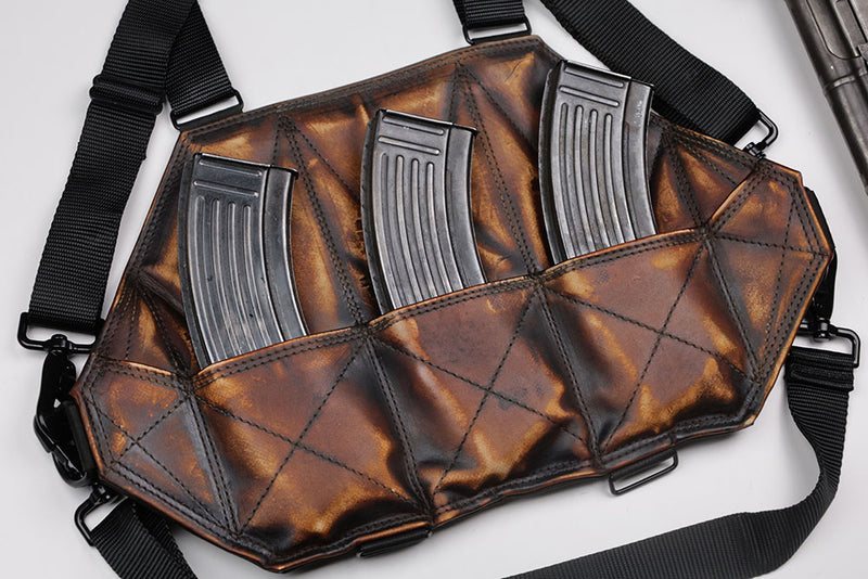 3 Cell Leather AK Chestrig – Davranov