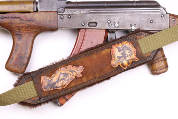 Ak 47 Leather Sling "Shearling"