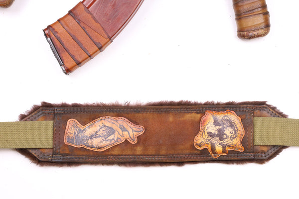 Ak 47 Leather Sling "Shearling"
