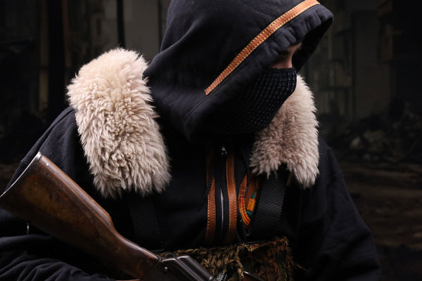 Shearling Shoulder Pads "Mad Max"