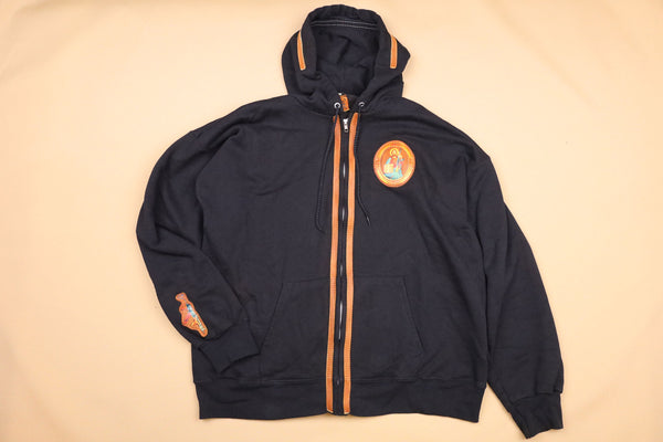 Zip-Up Hoodie "Distressed Leather"