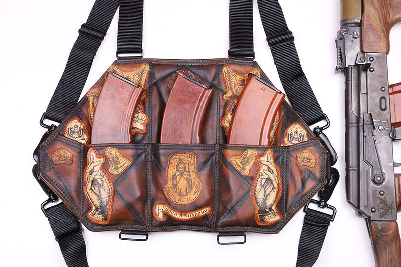 3 Cell Leather Chestrig "Soviet"