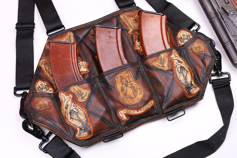 3 Cell Leather Chestrig "Soviet"