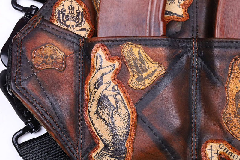 3 Cell Leather Chestrig "Soviet"