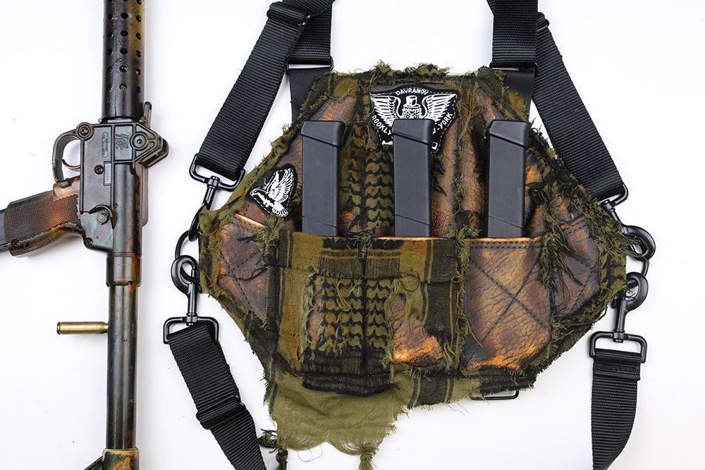 3 Cell Leather SMG Chestrig 