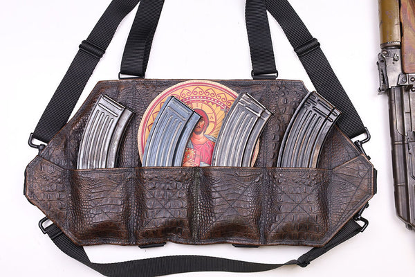 4 Cell Leather AK Chestrig "Embossed"