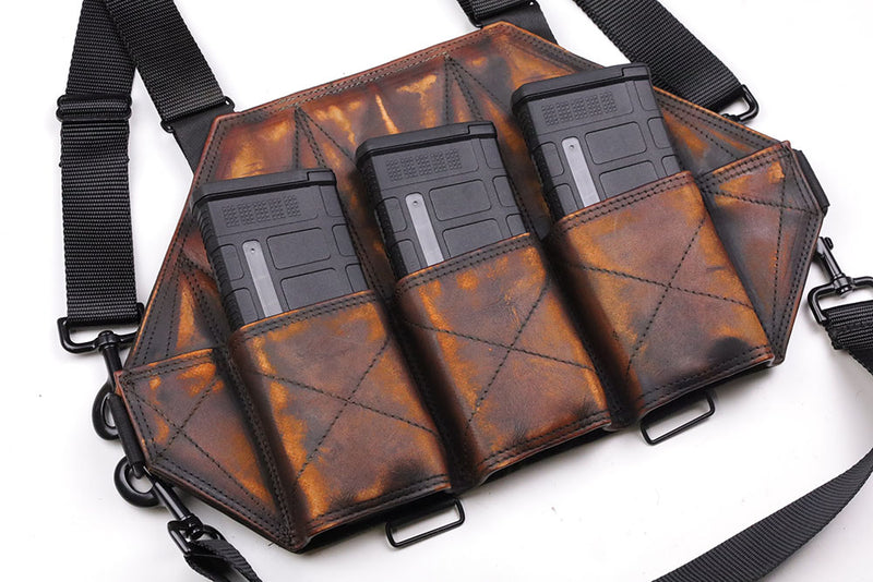 3 Cell Leather Battle Rifle Chestrig – Davranov